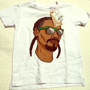 NWT White T-shirt snoop dog size 2T